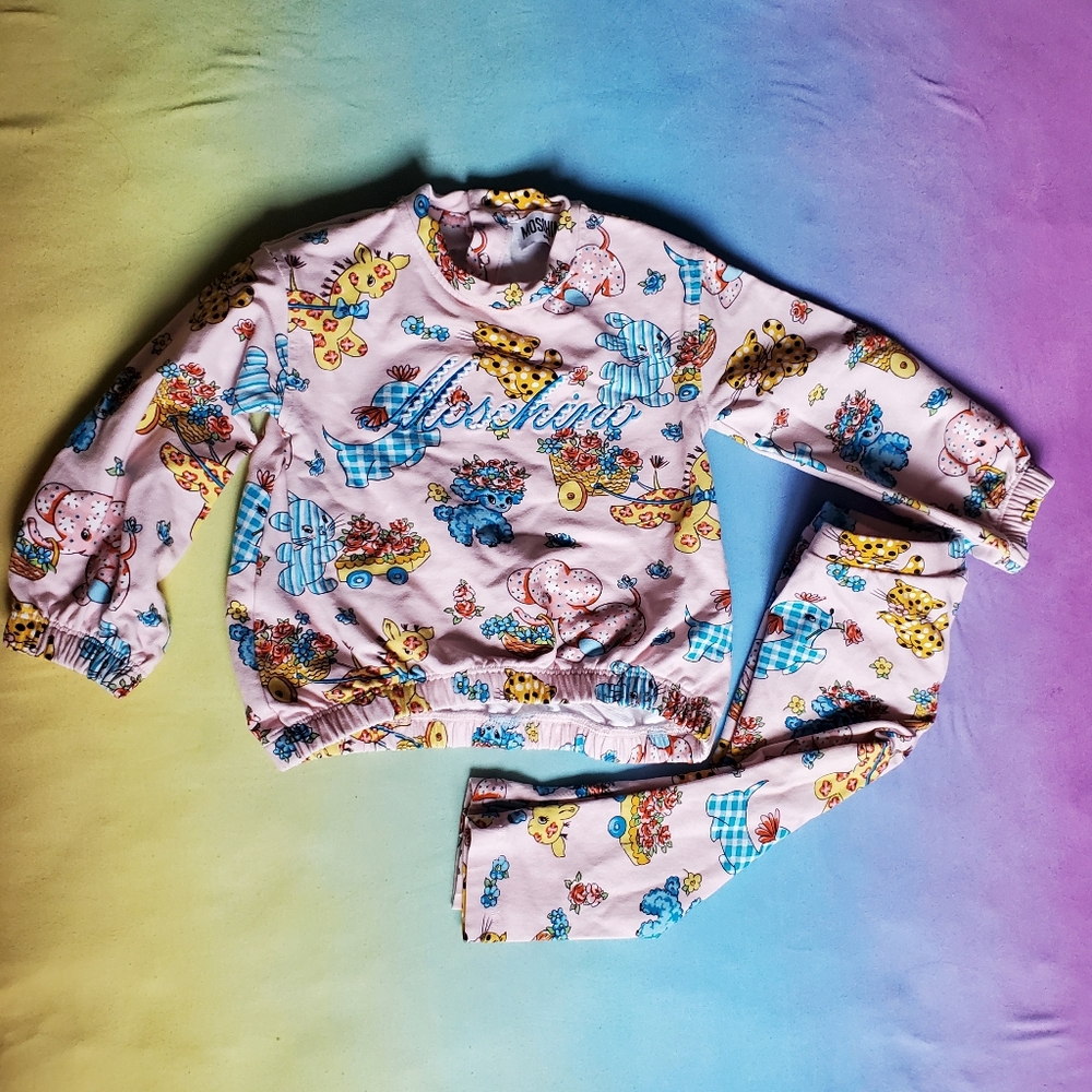 Moschino vintage nursery sweatshirt & leggings